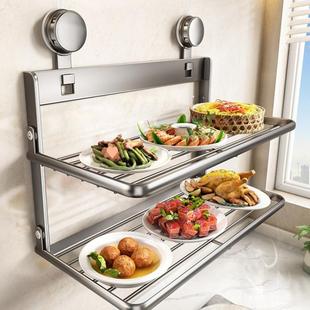 盘厨房吸备菜置物架多层配菜挂家用多功LMC能盘可折叠收壁纳放菜