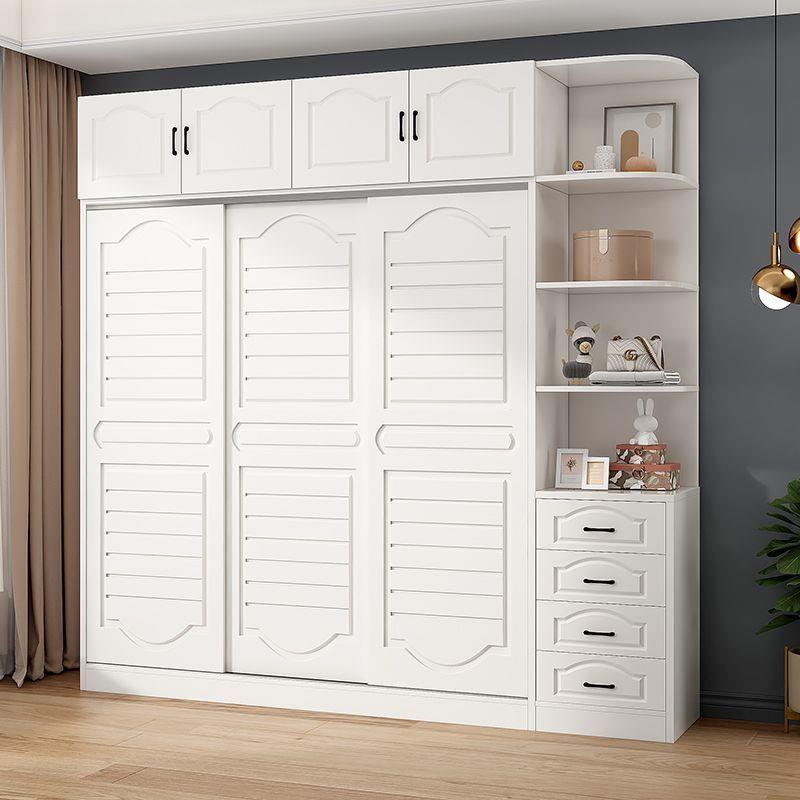 202卧室GGJ易家用款衣柜出租房简组收纳储物柜推拉门欧式5现装代