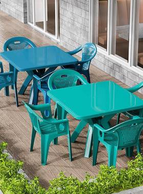 椅厚夜市烧烤摆用摊加塑料桌椅套装家庭院结实出租屋防水户外rEZE