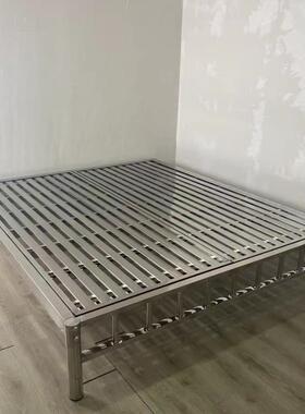 塌米床无床头34锈钢床单人双人酒店家用床不架特厚广东佛HCF0塌山
