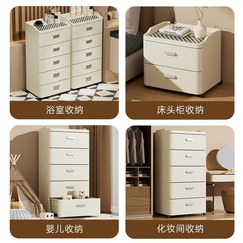 创意床柜简奶床头柜约现小代型油风塑料卧室收纳柜床边简易头置物