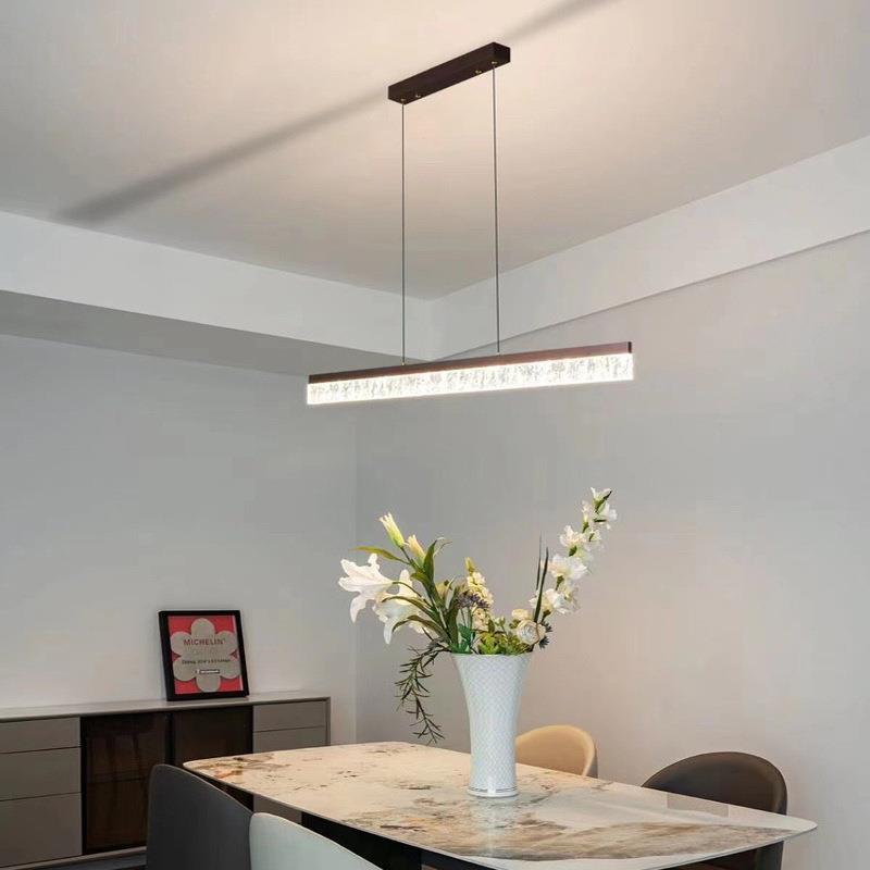 餐厅灯现代简约字台水晶高档吊一led长条办公室茶桌47前轻奢吧台