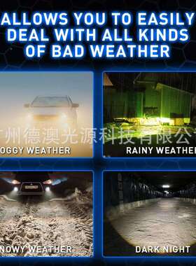 1汽D雾灯镜3.0黑边FL30-28三色雾灯透透镜车灯泡装改蓝色玻璃镀膜