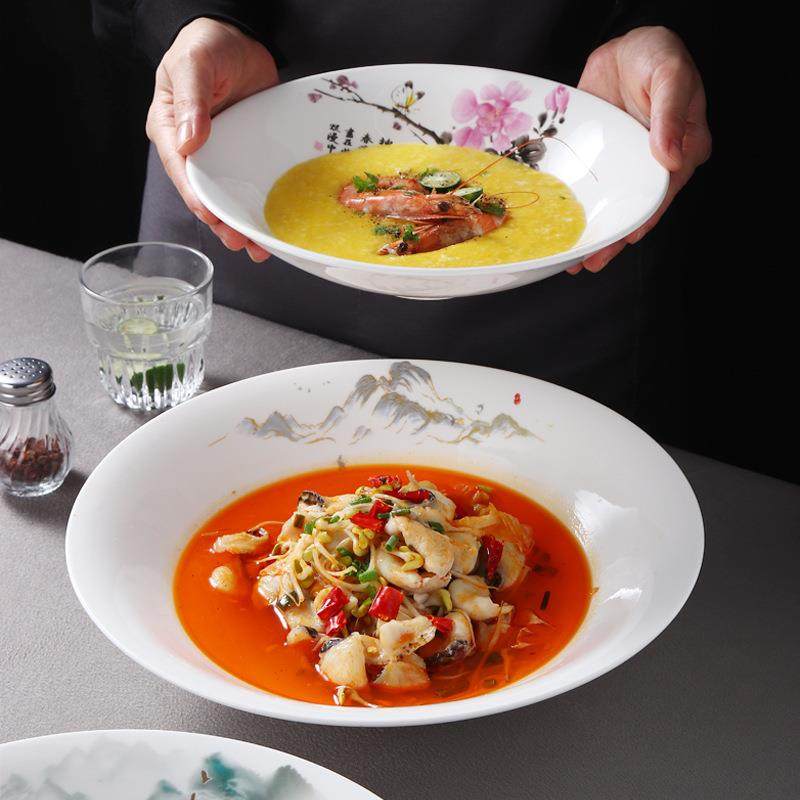 酒店凉菜小脚斗笠碗楼酒圆形敞口菜盘新创意中式陶瓷大口径冷999,农机/农具/农膜,其它农用工具,淘宝优惠券,粉丝福利购,淘宝优惠卷