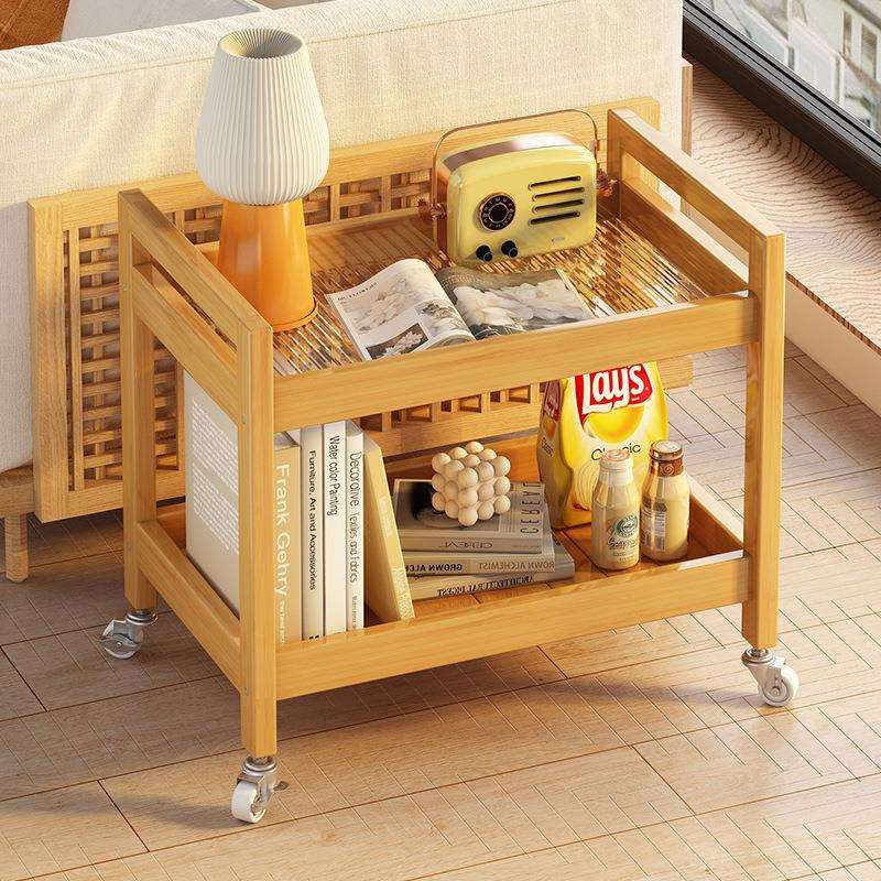 带茶轮小茶几沙发子边几可移动桌茶1682D水物边柜客厅推车置架茶