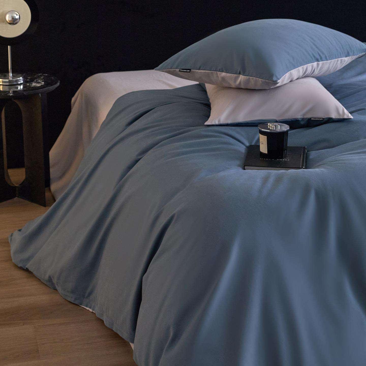 秋1冬简约00支全棉毛四件套纯棉纯色厚DXM-2025亲肤床单被套床加