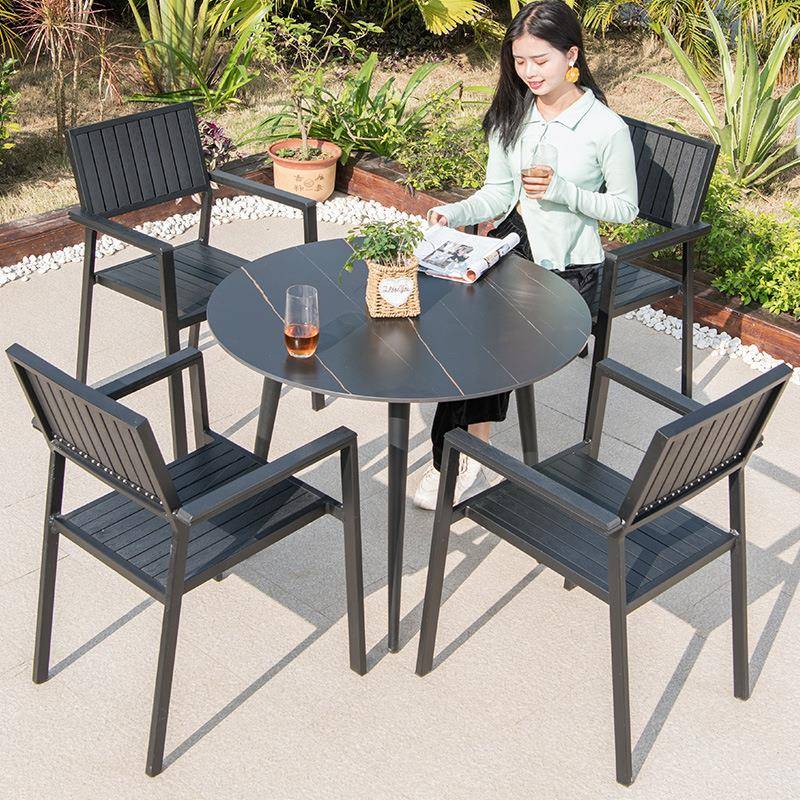 户外岩板椅组合闲露SW202101天露桌台花园阳台庭院室外艺休铁塑木