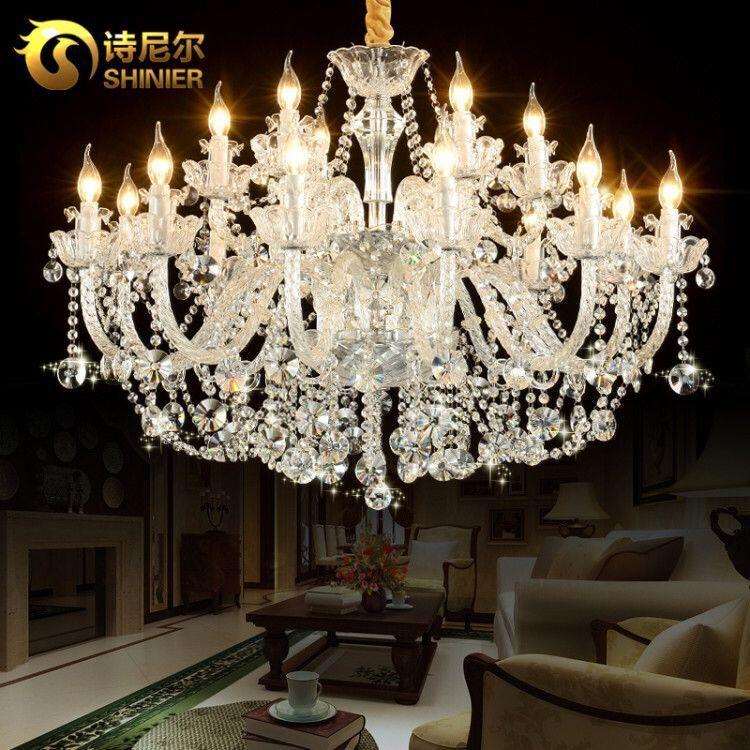 轻奢水晶厅吊灯欧670式客厅灯卧现代简约室餐大灯气法式酒店婚庆