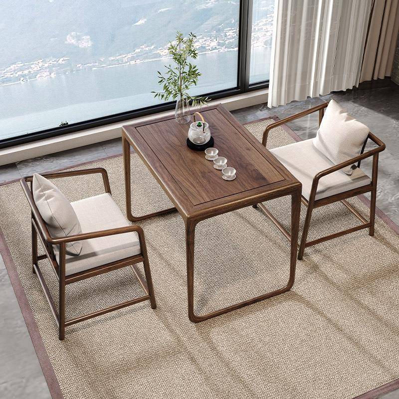 胡桃木桌椅小户型简约禅意木夫家用民实宿RTG阳台功小茶茶几桌