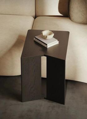 式极简厅风VSJ白蜡木实木意边几设计师艺术发角几客家沙用卧室床