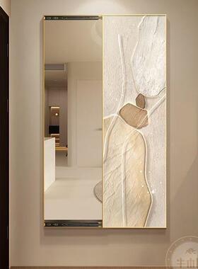 高豪华隐藏式长方XNV子形全值身镜推拉镜颜卫生间可遮挡穿衣镜壁