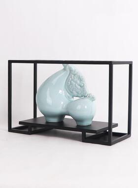 新中式家居收样纳置物房摆件酒店板间软装饰品客厅室博古茶MC-TY-