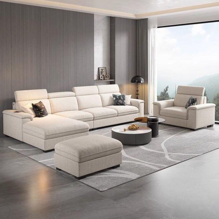 客棉麻艺沙发奶布油风现爪代简约轻奢家用厅大小户型猫皮直排159