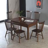 LUT餐型桌实木简约屋折叠伸缩出租家桌用小户饭桌餐桌椅圆桌方组