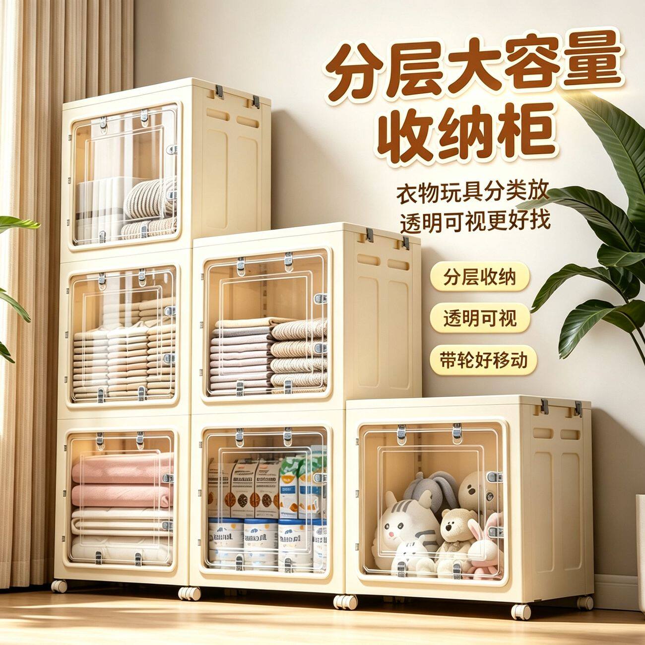 安家日记加厚衣物收纳柜