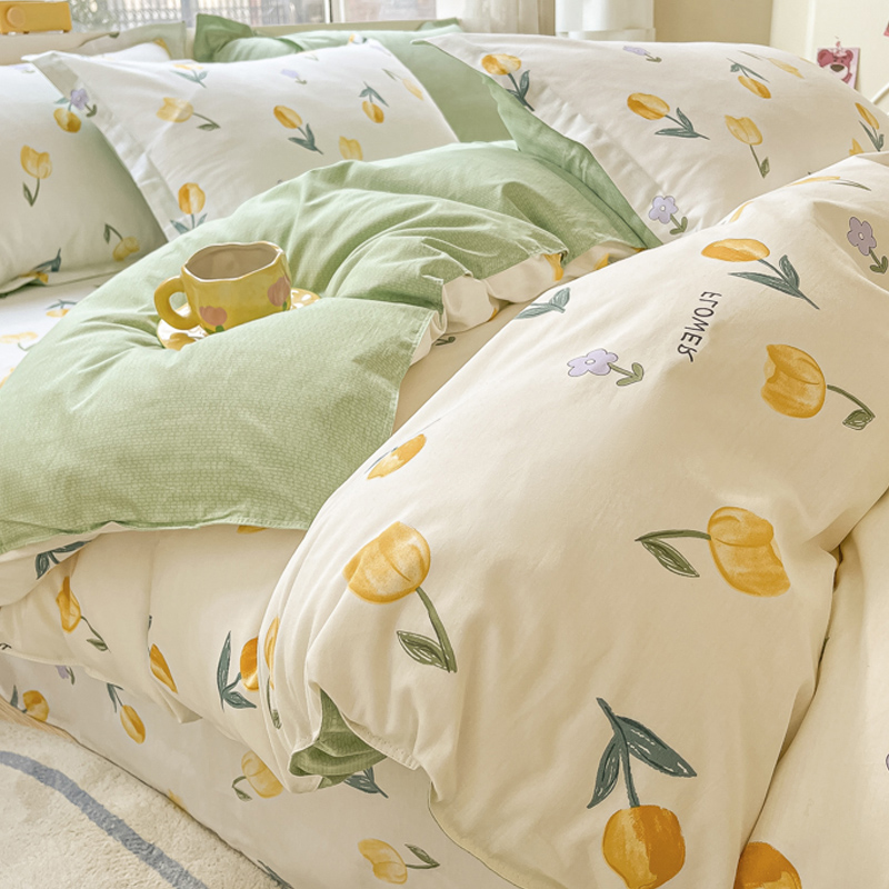 纯棉被套单件180x200x230单人学生宿舍春夏季100全棉斜纹被罩1.5