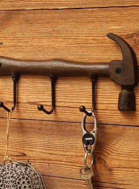 复古工业风挂钩壁饰男装试衣间理发店酒吧网咖墙上墙面门上装饰品