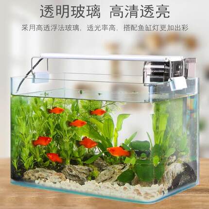 小鱼缸造景小型创意迷你桌面w卧室自生态循环大学生大造景宿舍鱼