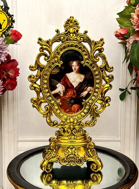 极繁手工 法式别墅中古精致摆件玄关桌面美式欧式复古高端装饰品