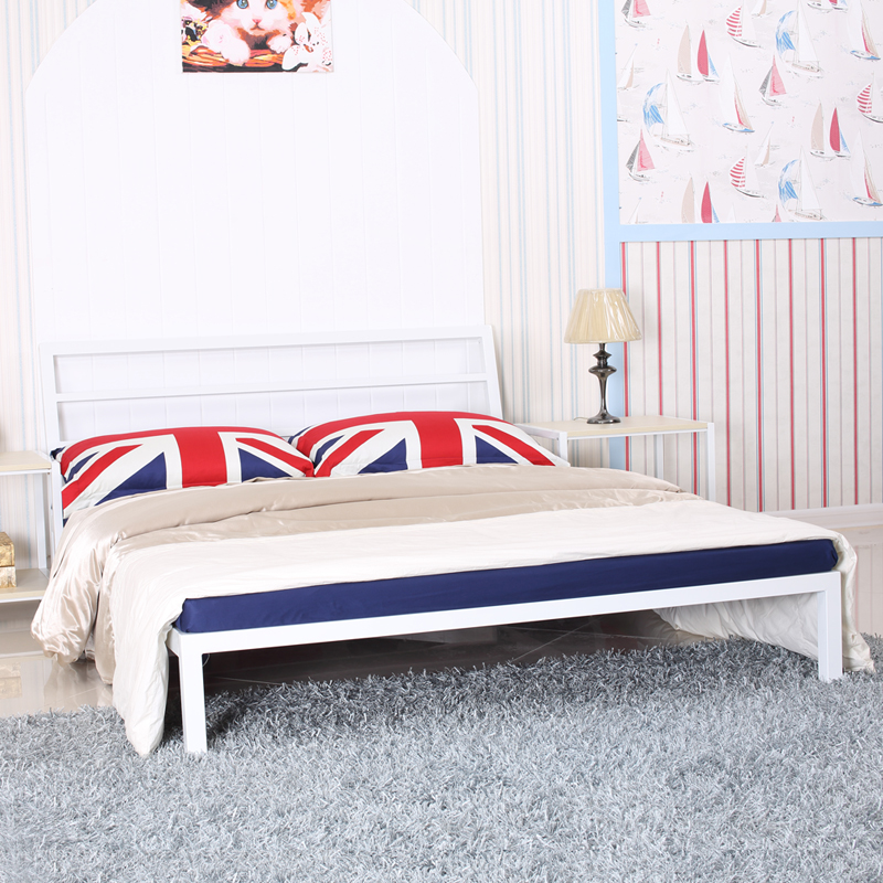 欧式双人床单人床公主床铁艺床铁床架儿童床1.5米1.8简约现代铁床