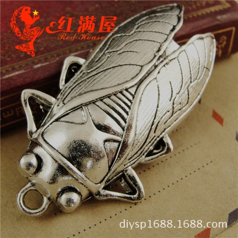 A4071两色可选10.5克知了大吊坠 手工DIY饰品20个/包