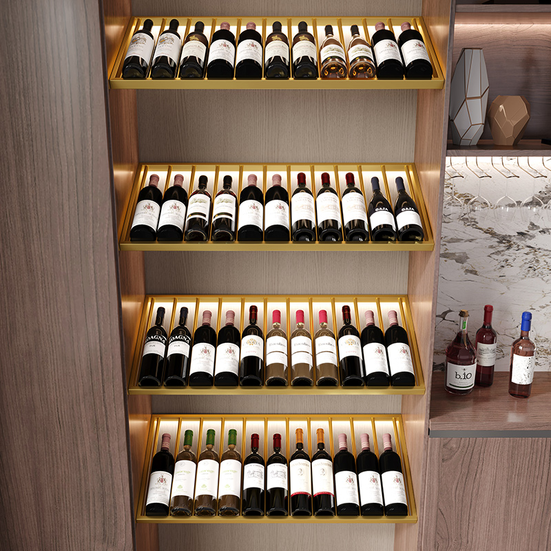 定制红酒架高端酒柜斜放悬挂摆件家用酒瓶架子葡萄酒展示置物架