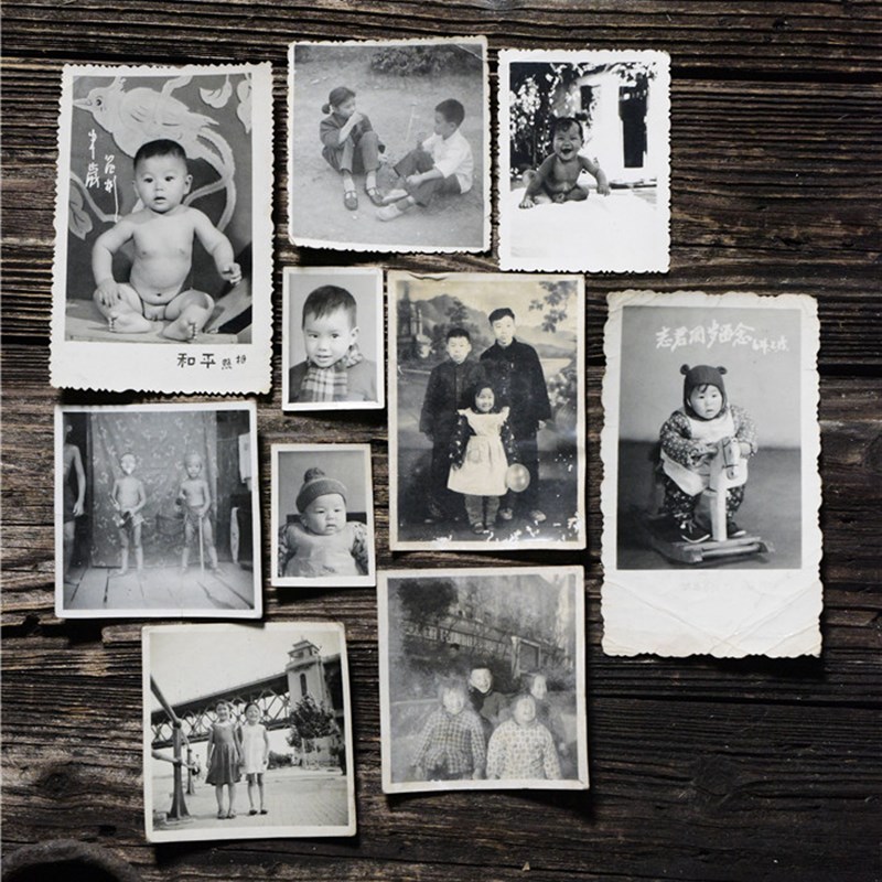 民俗老物件怀旧收藏老照片知青下乡黑白相片装饰旧货收藏品摆件