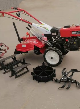 家用小型多功能微耕机 q186柴油水冷电启动耕地打地机 旋耕机厂家