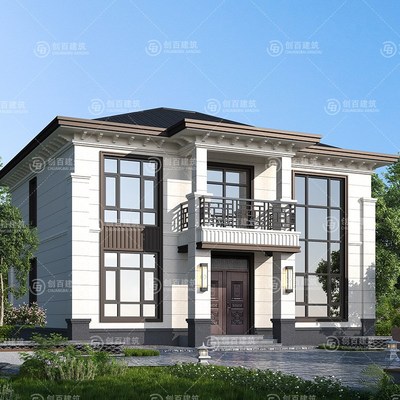 别墅设计图纸新农村自建房二三层新中式现代小洋房屋施工效果图