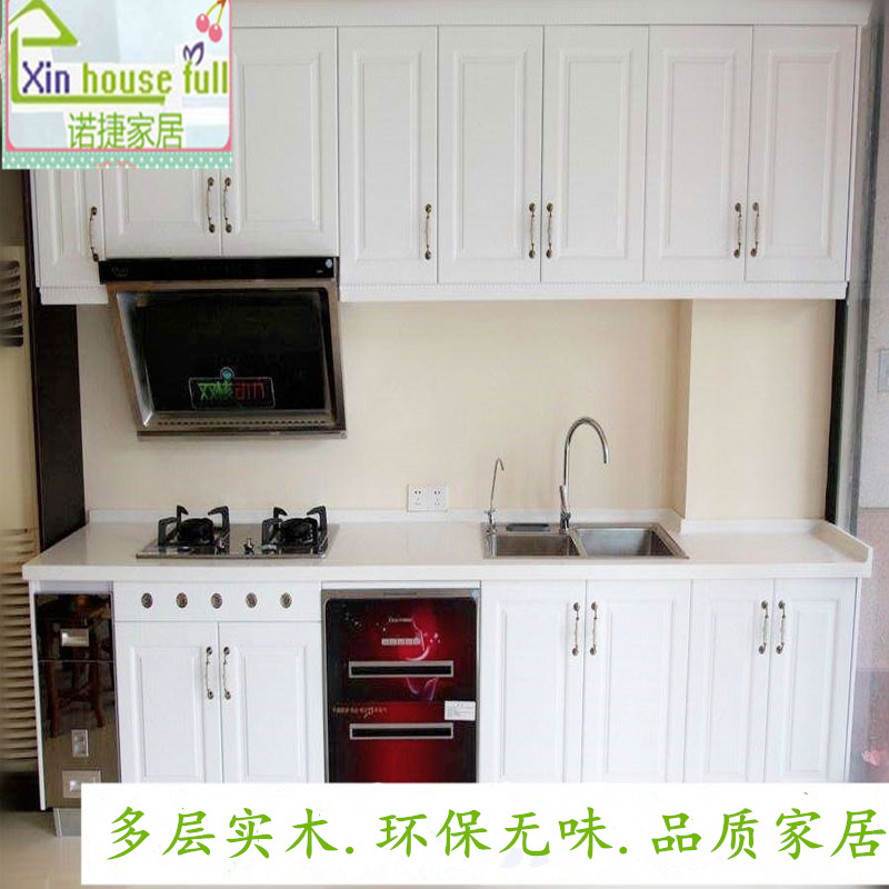 欧式橱柜门定做PVC吸塑门模压板整体G衣柜鞋柜厨房柜门定制百叶门