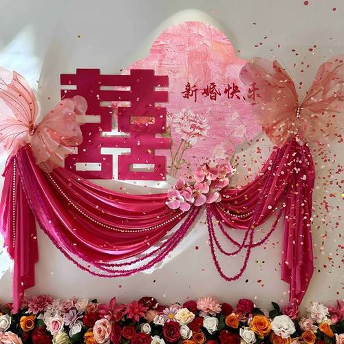 婚房布置套装新房客厅沙发背景墙