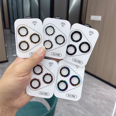 华为pura80镜头膜钢化玻璃cd纹炫彩适用于p70pro全包保护膜pura80Pro+镜头膜秒贴定位板P80pro高清耐磨防刮