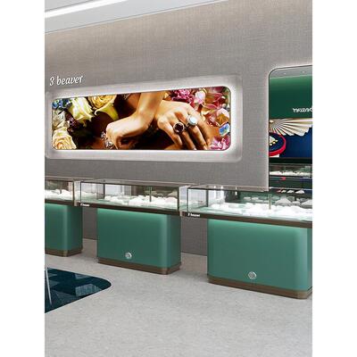 商政珠宝展示柜黄金珠宝白银奢华经典砖玉展厅高端展示柜定制
