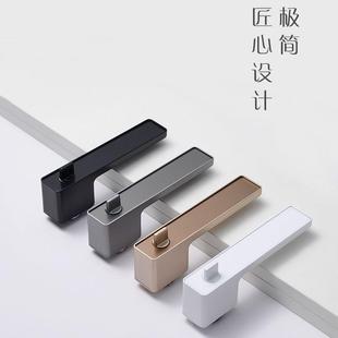 新款极简门锁旋钮款意式米思锁简易木门隐形门锁设计师款加厚门锁