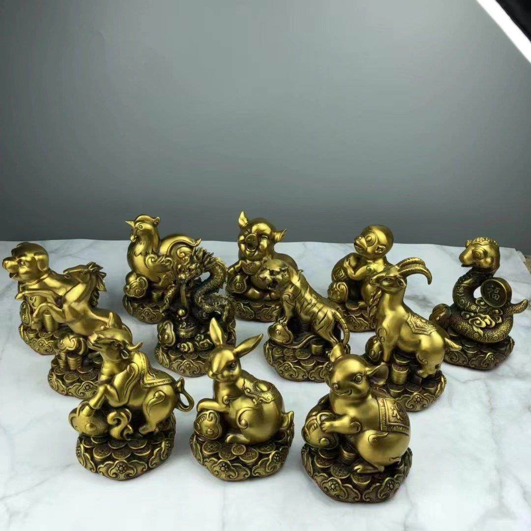 纯铜十二生肖摆件鼠牛虎兔龙蛇马羊猴鸡狗猪家居招财镇宅中式书房,家居饰品,桌面摆件,淘宝优惠券,粉丝福利购,淘宝优惠卷