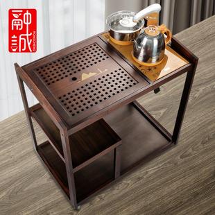 一体 竹制茶车家用可移动茶台茶盘简约小茶桌茶具全自动烧水壶套装