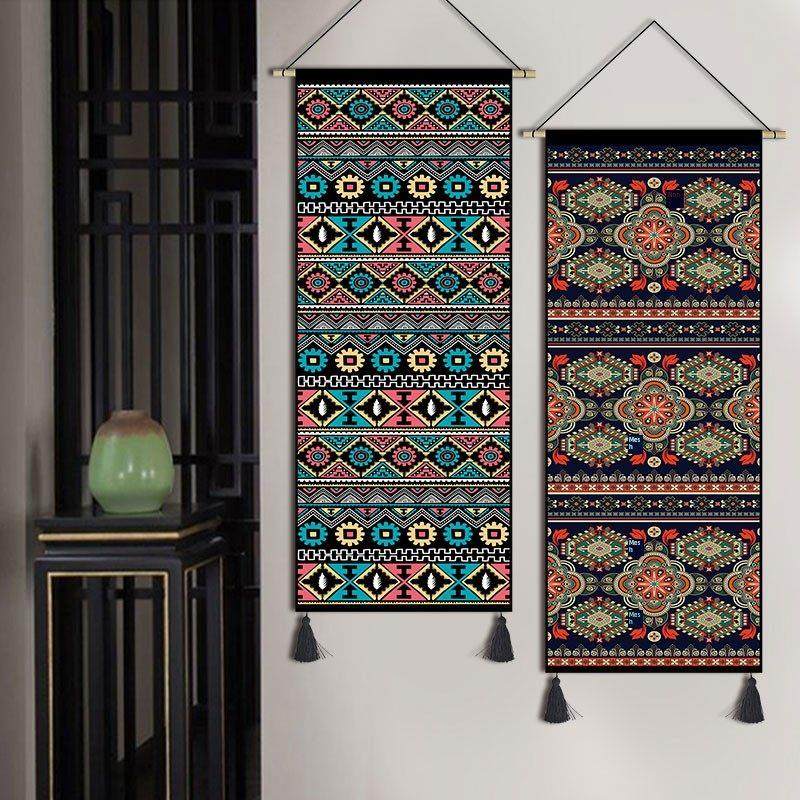 中国民族风格挂毯民宿装饰绘画走廊过道壁画中国风挂画布