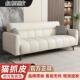 猫抓皮沙发钢琴键2025新款 简约现代折叠布沙发床小户型两用多功能