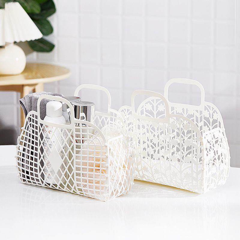 振鹰洗澡篮子手提菱形软浴室菜筐女洗漱洗浴收纳篮沐浴可折叠