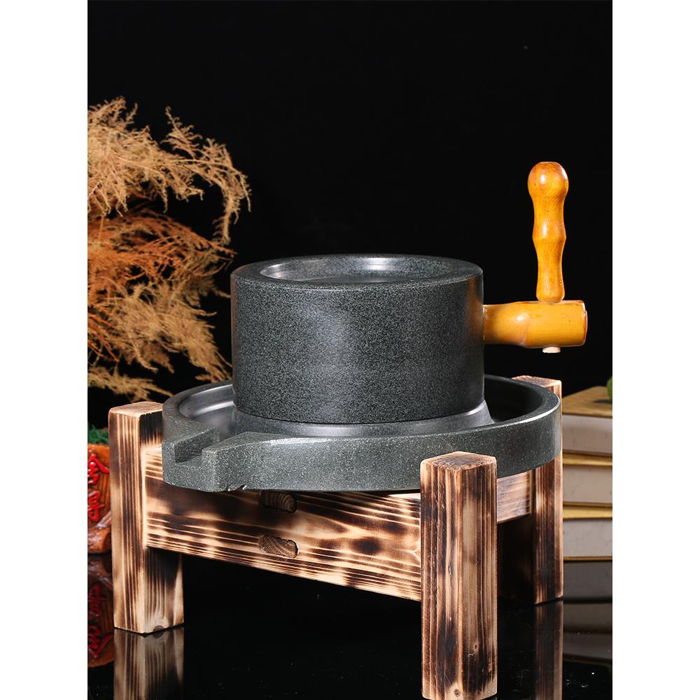 复古小石磨家用手工石磨家用石磨盘小石磨家用迷你石磨豆浆豆腐机