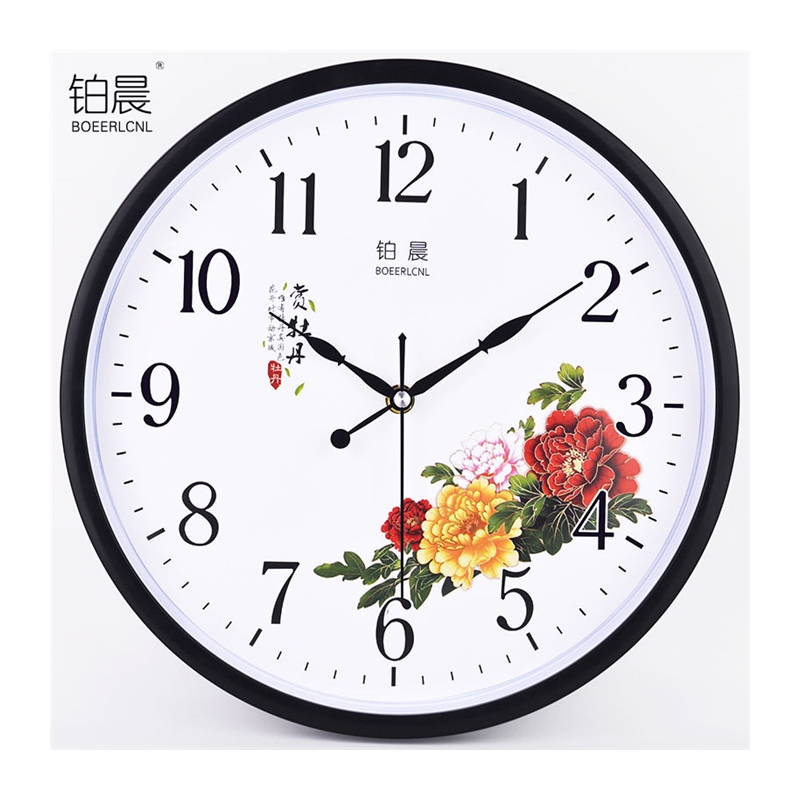 极速时尚现代挂钟客厅卧室挂表静音时钟卡L通挂钟简约钟表创意石