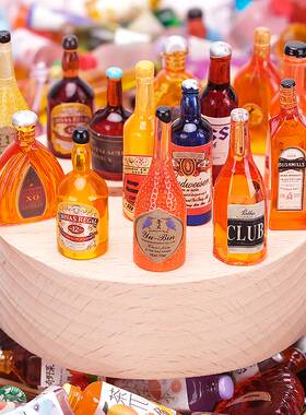 新品混装款迷你仿真小酒瓶饮料瓶手工dly瓶子树脂配件Z创意夜光玩