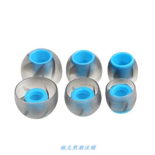新品Newest 3 Pairs TriSize Headphones Caps BlPue Silicone In
