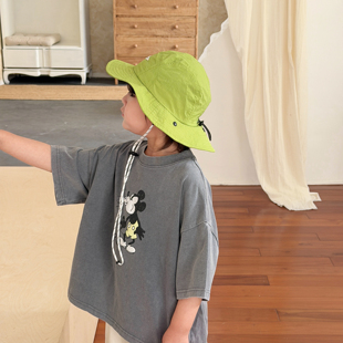 2026夏季 儿童防晒帽男童帽子轻便户外披肩护颈女孩遮阳帽登山 新款