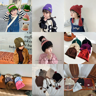 儿童帽子男童女宝宝针织毛线帽保暖护耳帽可爱 秋冬季 清仓特价