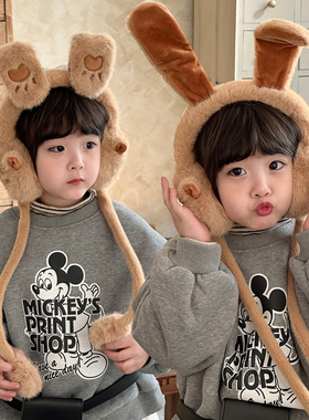 耳朵会动的儿童耳罩男童可爱超萌保暖防寒女童耳套冬季耳捂子耳包