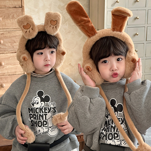 耳朵会动的儿童耳罩男童可爱超萌保暖防寒女童耳套冬季耳捂子耳包