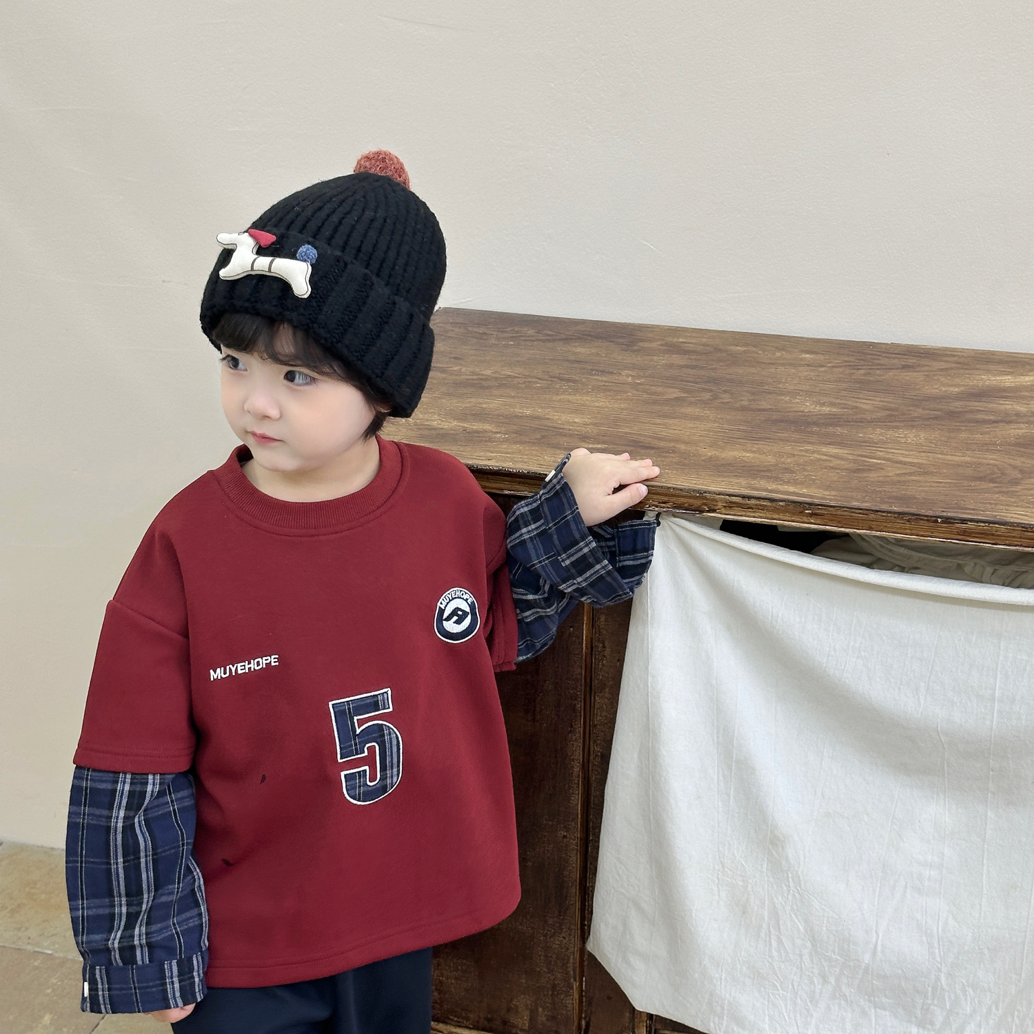 儿童帽子男童女宝宝毛线帽