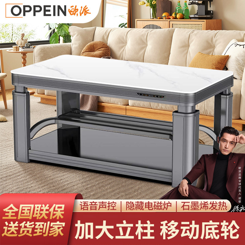 欧派升降取暖桌电暖桌家用烤火桌茶几一体客厅电烤火炉子2026新款