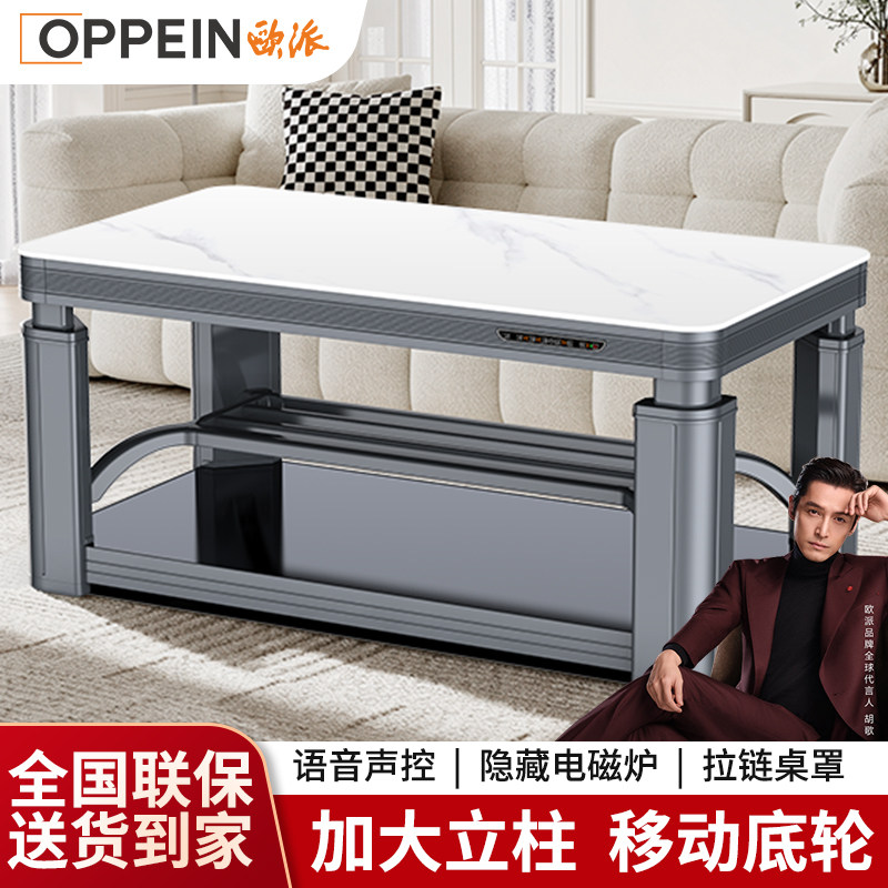 欧派取暖桌电暖桌升降烤火茶几一体客厅长方形电暖炉烤火桌子家用